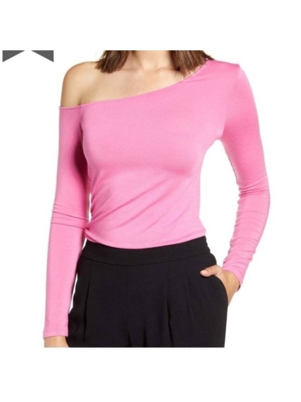 Halogen One-Shoulder Top